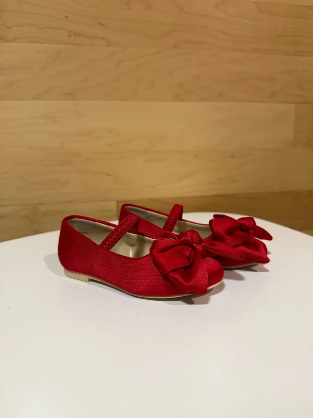 Janie and Jack Red Bow Mary Jane Shoes